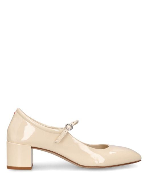 Aeyde Natural 45mm Aline Patent Leather Heels