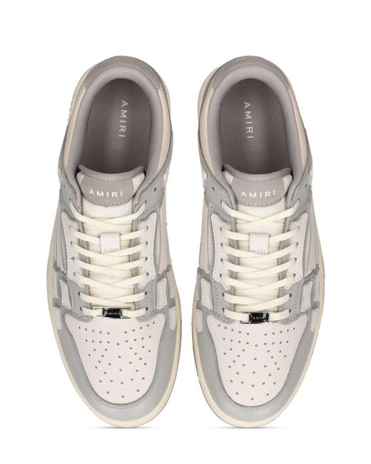 Sneakers low top skel in pelle di Amiri in White da Uomo