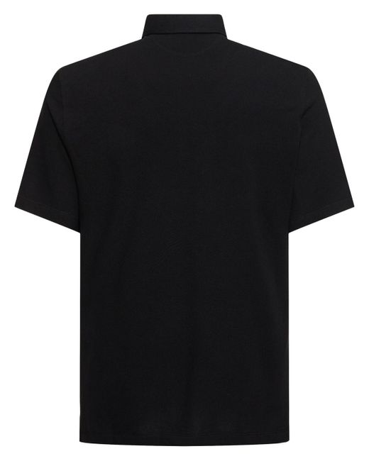 Brunello Cucinelli Polohemd Aus Baumwollpiqué in Black für Herren