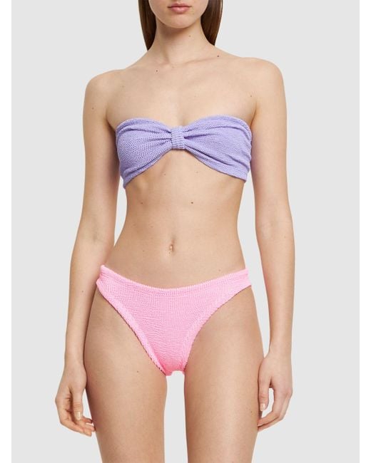 Bikini sin tirantes Hunza G de color Purple
