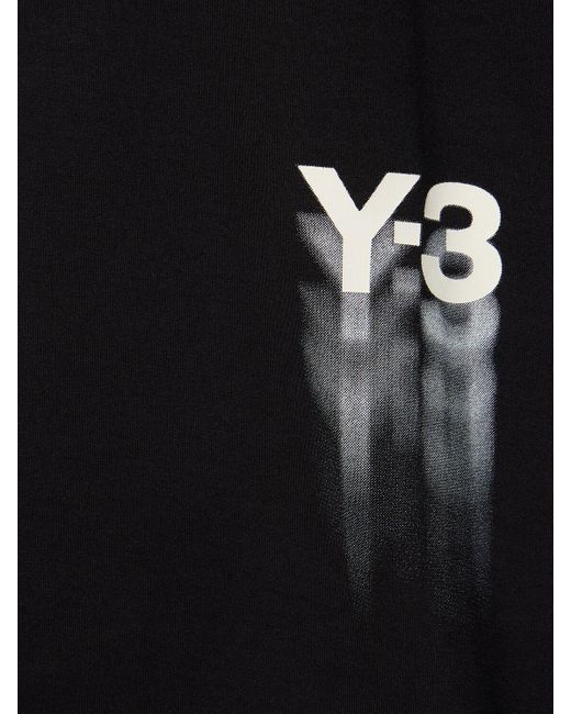 Y-3 Black Gfx Long Sleeve T-Shirt for men