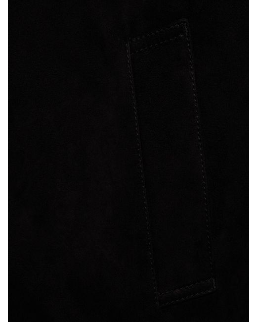 Brioni Black Shirt Collar Suede Jacket for men