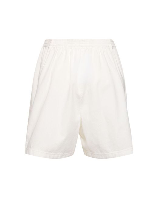 The Row White Gunty Cotton Jersey Shorts
