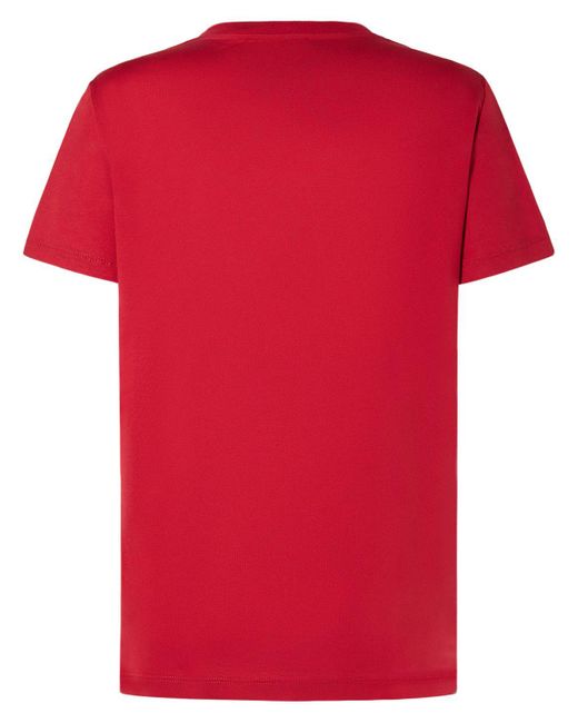 Max Mara Red Elmo kurzärmeliges T -Shirt mit Stickerei