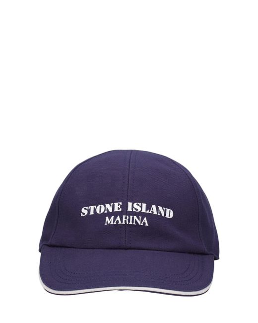 Casquette imprimée marina Stone Island pour homme en coloris Blue