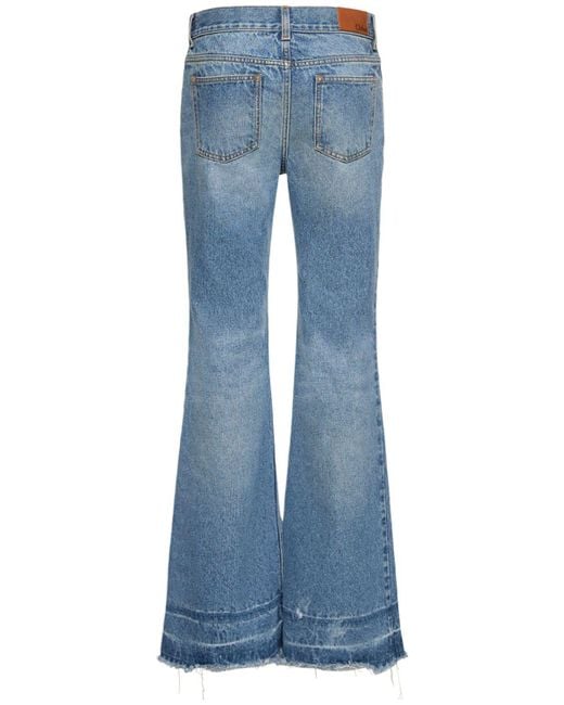 Jeans vita bassa in denim di Chloé in Blue