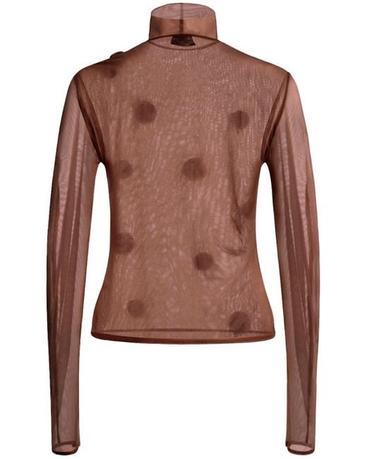Top in tulle / rose di Blumarine in Brown