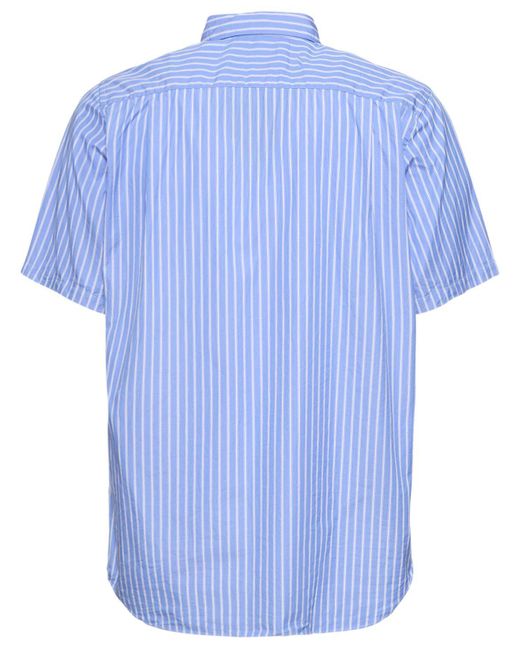 Camisa de algodón a rayas COMME DES GARÇONS PLAY de hombre de color Blue