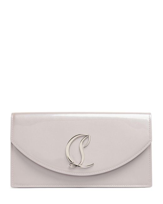 Christian Louboutin Gray Damen Lacklederclutch „Loubi54“