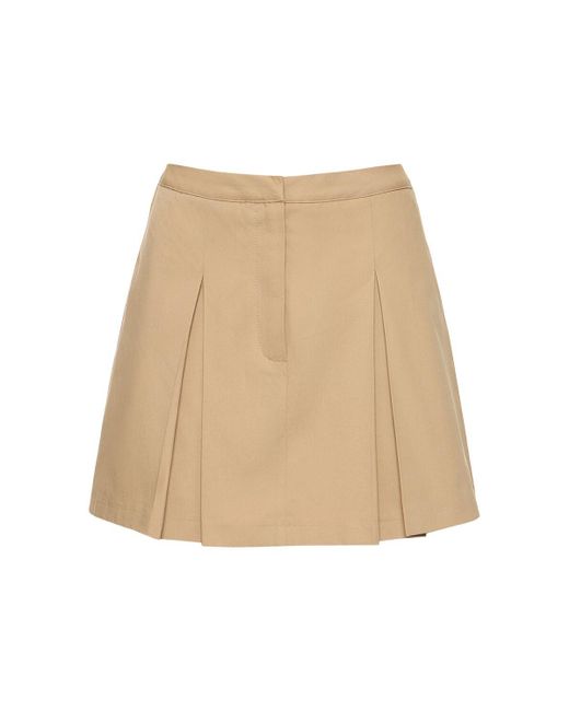Sporty & Rich Natural Serif Logo Double Pleated Skirt