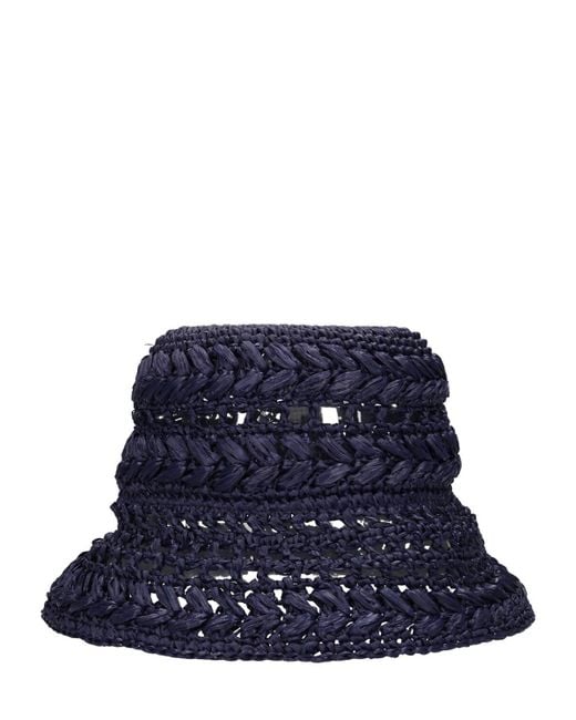 Cappello bucket adito crochet di Weekend by Maxmara in Blue