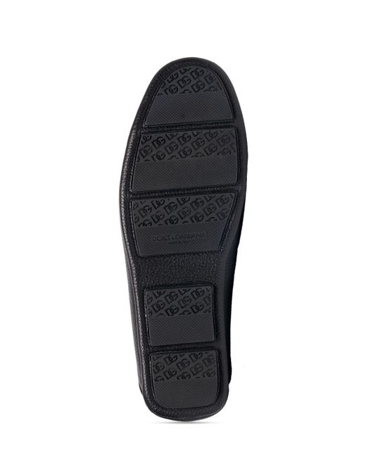 Dolce & Gabbana Gray Dg Driver Leather Loafer for men