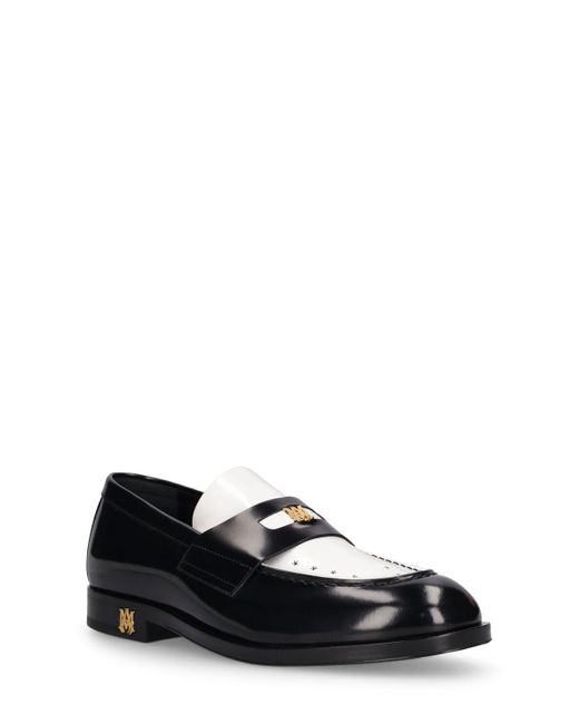Amiri Black Ma Leather Loafers for men