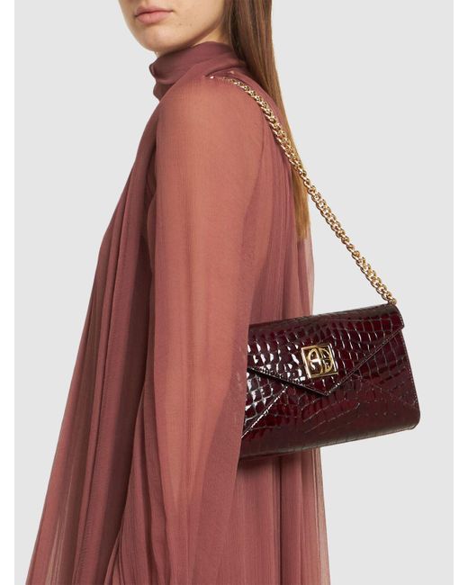anine-bing-small-elly-embossed-leather-clutch-in-purple-lyst