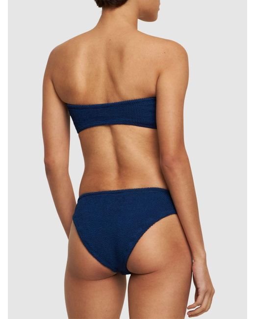 Set bikini a fascia gloria di Hunza G in Blue