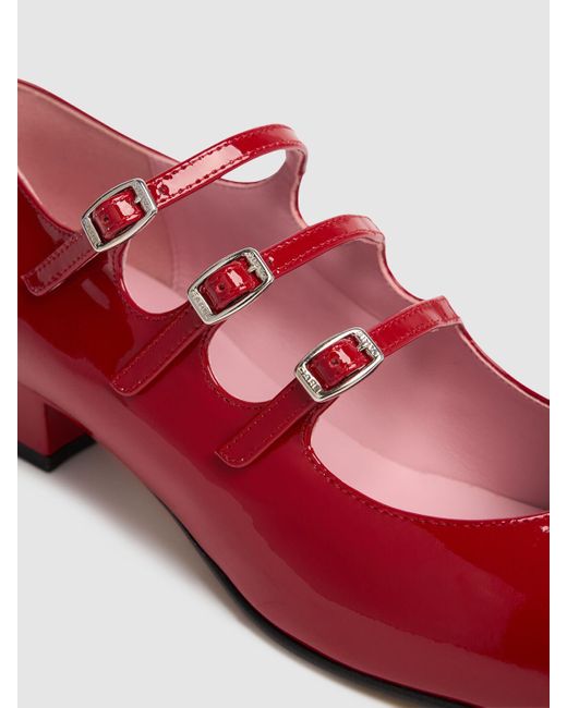 CAREL PARIS Red 20mm Hohe Lacklederpumps "ariana"