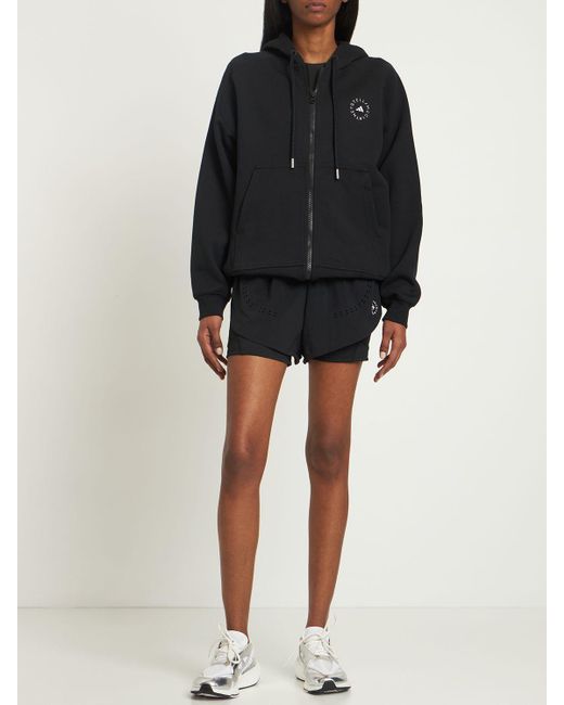Sudadera con capucha y logo estampado Adidas By Stella McCartney de color Black