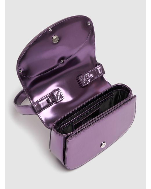 DIESEL 1dr レザーショルダーバッグ Purple