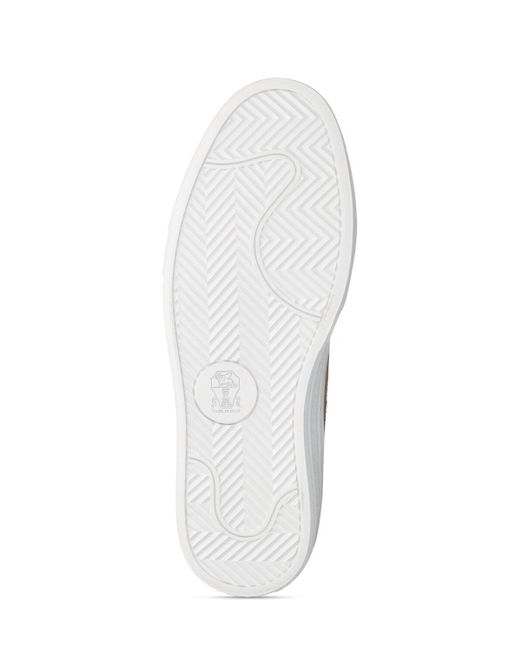 Sneakers basses en daim 20 mm Brunello Cucinelli en coloris White