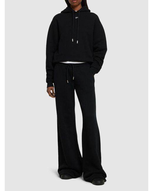 Diag embroidered cotton pants di Off-White c/o Virgil Abloh in Black