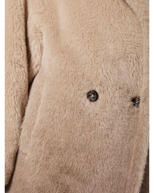 Max Mara Natural Gatto Wool Blend Long Coat