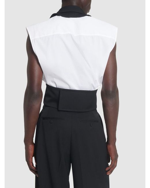 Dolce & Gabbana Black Wool Double Breasted Vest for men