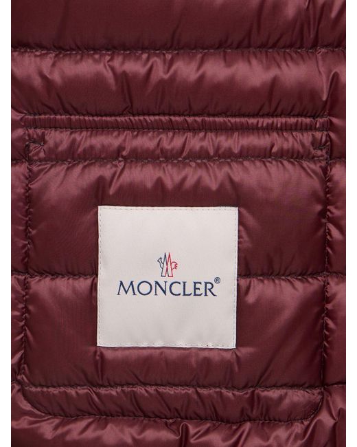 Moncler Red Lans Nylon Short Down Jacket