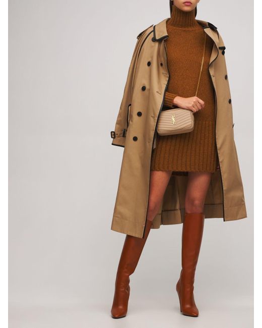 saint laurent mini lou dark beige