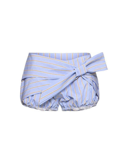 Rabanne コットンポプリンショートパンツ Blue
