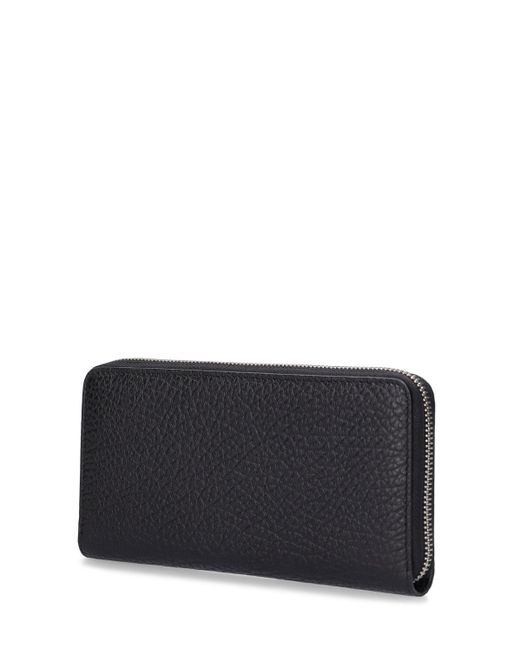 Maison Margiela Gray Continental Zip Around Leather Wallet for men