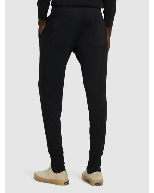 Pantalones deportivos de viscosa Tom Ford de hombre de color Black