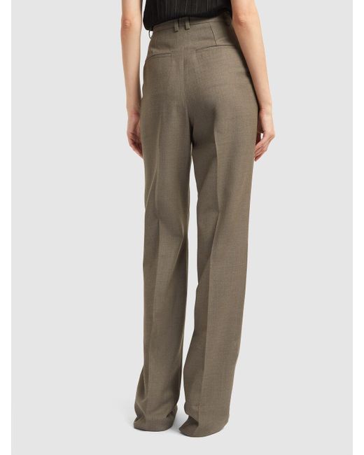 Pantalones de lana virgen Saint Laurent de color Gray