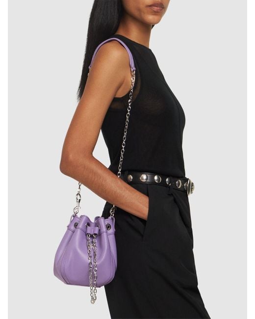 Borsa a secchiello piccola chrissy in similpelle di Vivienne Westwood in Purple