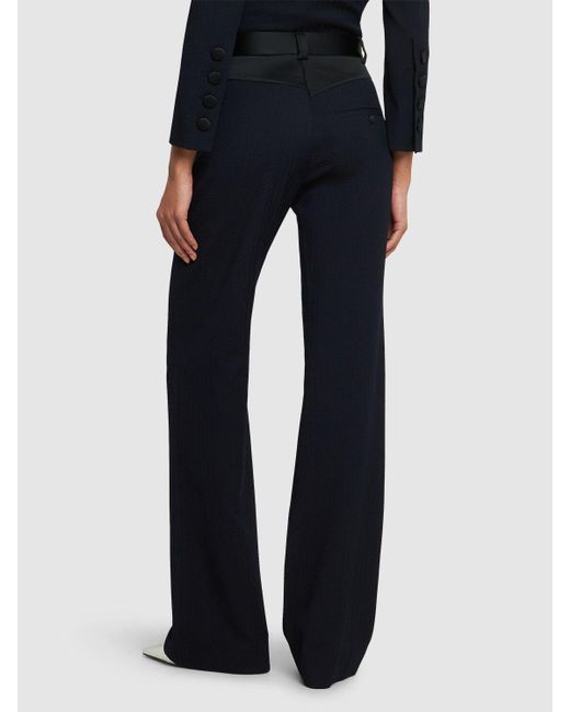 Vivienne Westwood Blue Ray High Waisted Wool Blend Tuxedo Pants