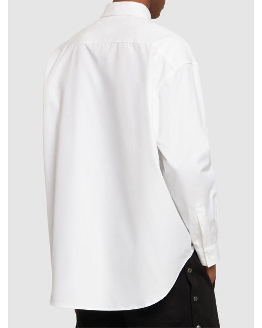 Camicia in popeline di cotone con ricamo di 1017 ALYX 9SM in White da Uomo
