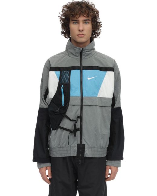Nike Gray Ispa Nrg Hooded Technical Jacket for men
