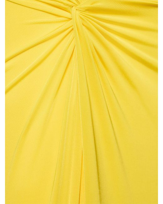 Ralph Lauren Yellow Knot & Split Satin Long Skirt