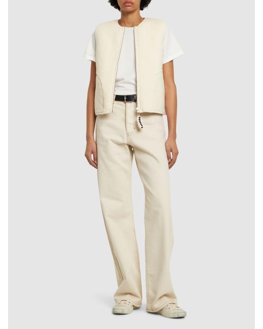 Jil Sander コットンフリースベスト Natural