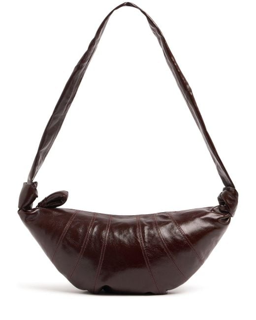Lemaire Herren Medium Baumwolltasche Mit Beschichtung „Croissant“ in Brown für Herren
