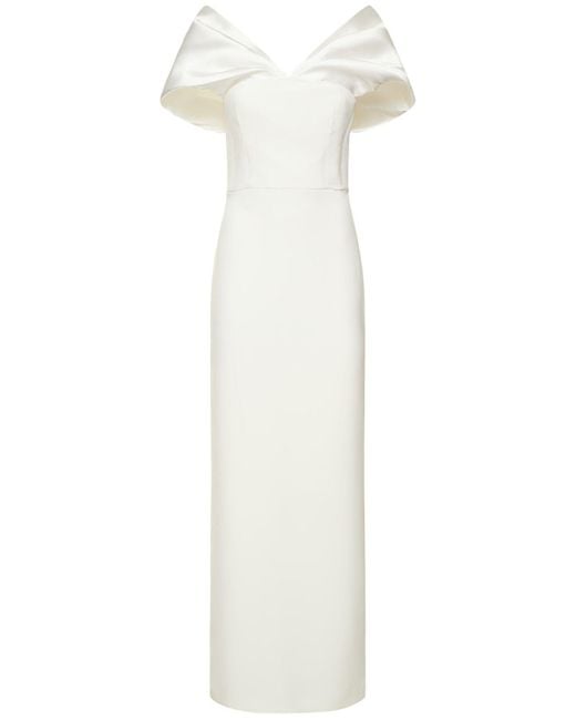 Solace London White Dakota Off-the-shoulder Maxi Dress