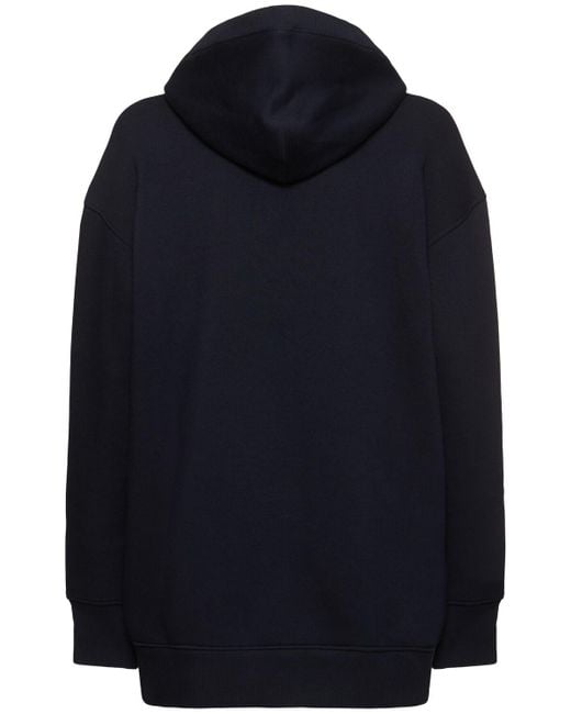 Max Mara Blue Oversize Jersey-hoodie Mit Logo "musa"
