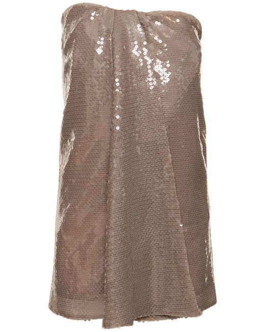 16Arlington Brown Minikleid Mit Pailletten "mirai"