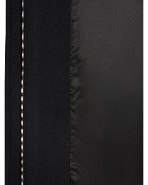 Khaite Black Kurzmantel Aus Wollmischung Mit Gürtel "melbo"