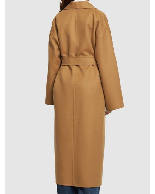 Valentino Natural Wool Compact Belted Long Coat