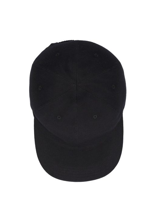 Gorra de baseball de algodón con logo Kiton de hombre de color Black