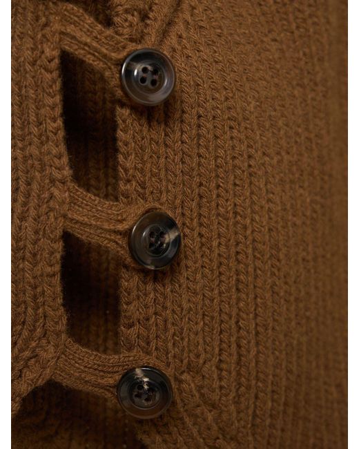 Soeur Brown Alky Knit Wool Vest