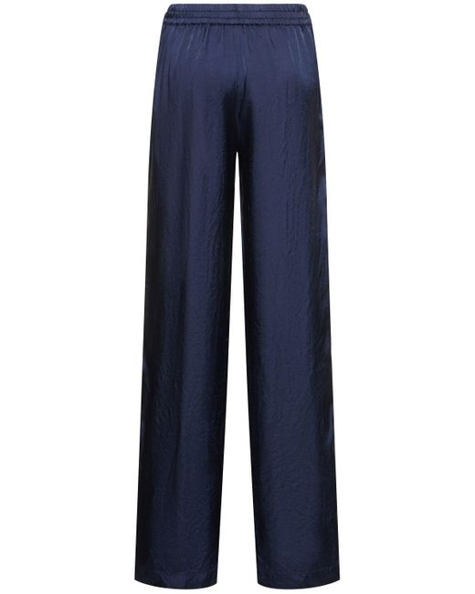 Pantalones anchos de satén Aspesi de color Blue