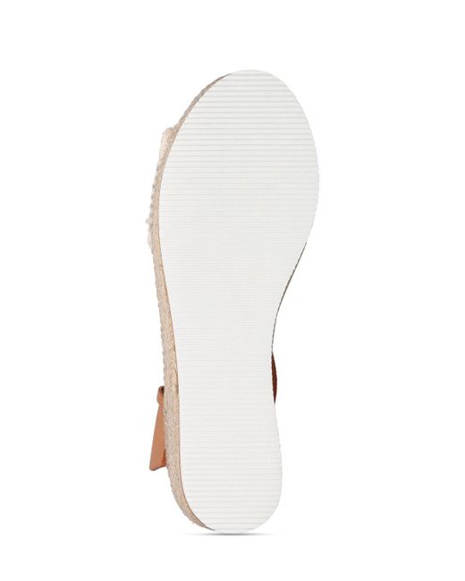 See By Chloé Natural 80mm Glyn Canvas Espadrille Wedges