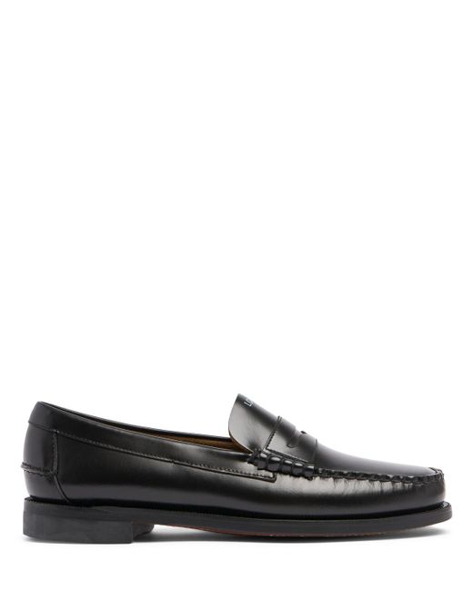 Sebago Black Dan Love/hate Smooth Leather Loafers for men