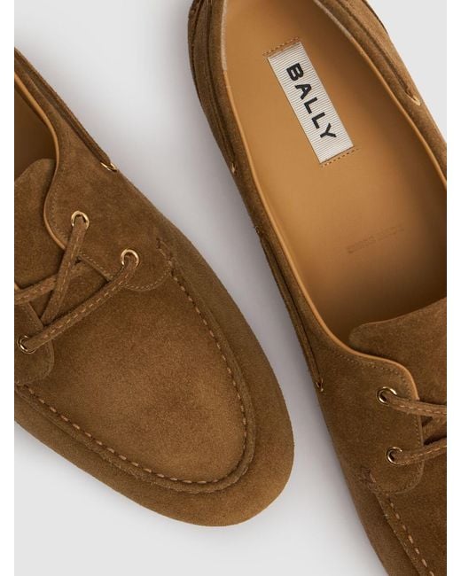 Bally Brown Lvr Exclusive 10Mm Plume Suede Loafers for men